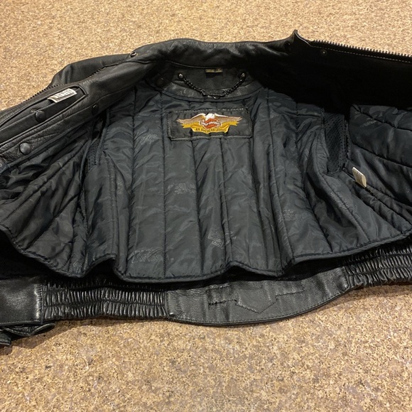 Harley-Davidson Vintage Leather Motorcycle Riding Jacket 32/4 With HOG Pin - Picture 6 of 17